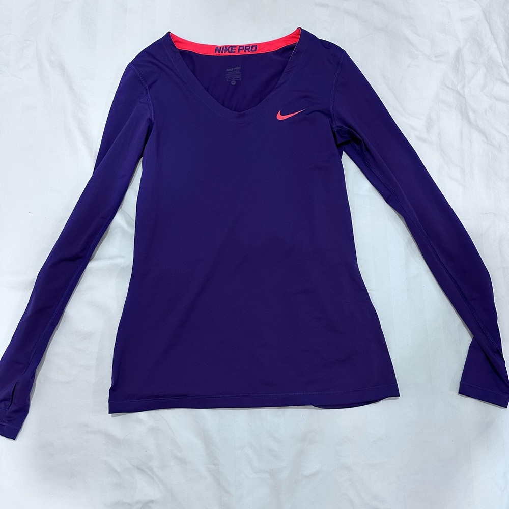 Nike Women's Vivid Purple Long Sleeve Tee